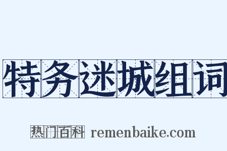 特务迷城组词是什么意思的图片